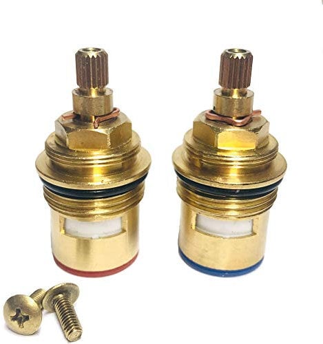 Pair BSP 3/4 Bath Ceramic Disc Tap Valves Cartridges 20 Spline x 55mm Compatible Bristan 210V00016NT-FEU09