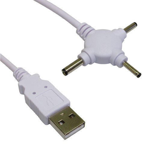 Triple Tête USB Alimentation câble DC 2,5 mm 3 mm & 3,5 mm DC Jack 1,5 m [1.5 mètre]
