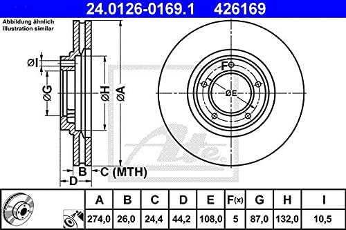 ATE 24.0126-0169.1 Bremsscheibe