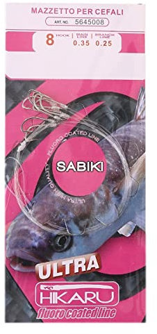 Lineaeffe Montature Terminali Pronti da Pesca Mazzetta Cefalo Misura Amo 8 Bracciolo 0.25 mm Trave 50 cm Mare Fiume Lago