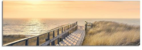 REINDERS Wandbild, Weg zum Strand, Schlafzimmer, Bilder, Wanddeko, Room Decor, MDF, Beige, 52 x 156