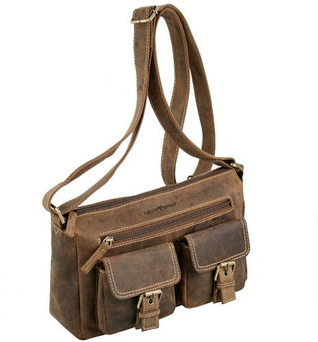 Greenburry Vintage Umhängetasche Leder 29 cm
