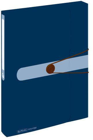 Herlitz 11279841 Sammelbox, Recycling A4 Polypropylen-Folie, Blauer Engel, dunkelblau