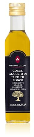 Stefania Calugi - 250ml Olio al Tartufo Bianco - Gocce Pregiate di Olio EVO - Ideale per Pasta e Risotti - Made in Italy