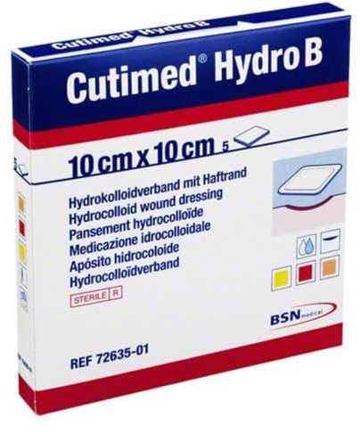 CUTIMED Hydro B Hydrok.Ver.10x10 cm m.Haftr. 5 St