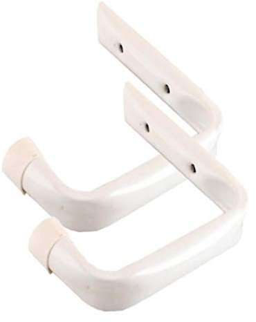 2 x White Jumbo Ladder Hooks / Large Garage Shed Storage Bikes Workshop Tools Garden
