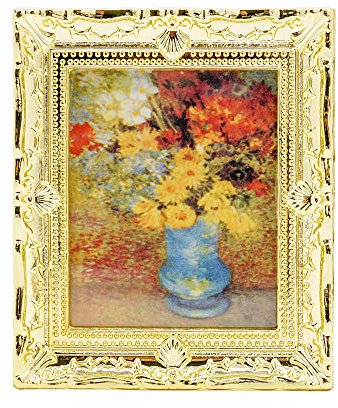 Odoria 1/12 Miniatur Gemälde mit Bilderrahmen Puppenhaus Zubehör