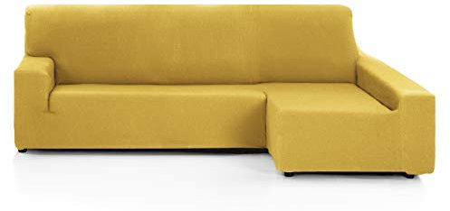 Martina Home - Elastischer Bezug für Sofa, Modell Túnez, Eckteil rechts, Stoff, Gold, 3-Sitzer, BRAZO DERECHO (visto de frente) 240 cm a 280 cm