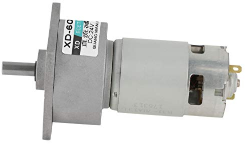Walfront Getriebemotor, DC 12/24 V, 35 W, CW/CCW, einstellbarer Geschwindigkeitsreduzierungsmotor, Mini-Getriebe (12 V, 150 U/min)