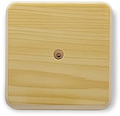 EDELIZON Abzweigdose 75 x 75 x 20 mm, Kiefernfarbe, mit Klemmen