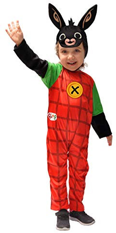 Ciao Bing Bunny costume disguise official boy (Size 4-5 years), Red, Black