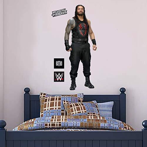 Beautiful Game WWE Wandkunst – Roman Reigns Wrestler Wandbild + Aufkleber-Set Vinyl Aufkleber Kinder Kunst (lebensgroß)