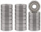 XiKe 20 Stück 608 ZZ Kugellager 8x22x7mm Metall Doppel Geschirmte 608Z Chromstahl Rillenkugellager