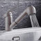 DLLSLT Ausziehbare Küchenarmatur-Spültischarmatur mit Herausziehbarer Geschirrbrause 360°Schwenkbarer Küche Wasserhahn Einhebel Mischbatterie Spüle Armatur aus Messing (Granit-Grau)