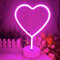 eaaerr LED- Liebesherz Neonlicht Zeichen Neon Schilder Lampen Blitz Neon Lights Dekor-Blitz Neonlichter Batterie/USB Powered Nachtlicht für Weihnachten Kinderzimmer Wohnzimmer Hochzeit