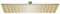 vidaXL Regenbrause Anti-Kalk-Düsen Brausekopf Duschkopf Kopfbrause Regendusche Duschbrause Wand Decke Edelstahl 40x40cm Quadrat Golden