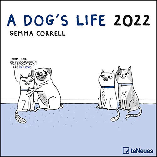 A Dog's Life 2022 - Wand-Kalender - Broschüren-Kalender - 30x30 - 30x60 geöffnet - Hunde - Cartoon