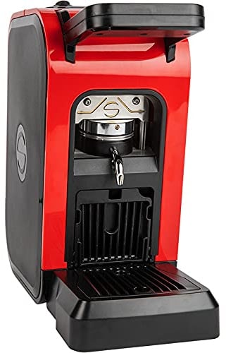 Generico Spinel Ciao Farbe Rot Kaffeepadmaschine ESE 44 mm Papierfilter + Verkostungsset für Waffeln Emporio del Caffè