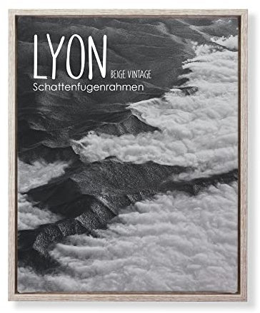 BIRAPA Lyon Keilrahmen für Canvas 80x160 cm in Beige Vintage, Rahmen für Leinwände, Leerrahmen für Leinwand, Schattenfugenrahmen für Keilrahmen, Leinwand Rahmen