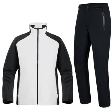 fit space Waterproof Golf Rain Suits for Men Performance Rain Jackets and Pants for All Sports
