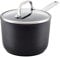 KitchenAid Hard Anodized Induction Nonstick Saucepan with Lid, 2 Quart, Matte Black