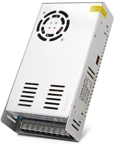 MOGOULUA 24V 25A 600W Fuente de Alimentación Conmutada Universal Fuente de Alimentación Regulada LED Fuente de Alimentación Conmutada 24V Transformador de Monitoreo Adaptador Convertidor