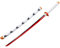 SHASHAYA Espada Demon Slayer de bambú de 75 cm, katana samurái de bambú, accesorio de cosplay de anime hecho a mano, juguete para niños, regalo para niños y niñas