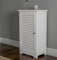 FEFE® White Wooden Free Floor Standing Bathroom Home Office Linen Cabinet With Shutter Door, 44D x 29W x 79H