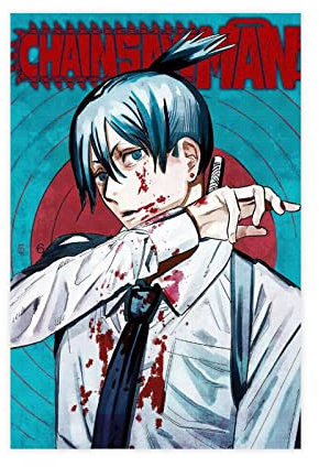Anime Aki Hayakawa Kettensäge Mann Leinwand Poster Schlafzimmer Dekor Sport Landschaft Büro Zimmer Dekor Geschenk Rahmen Stil 08x12inch (20x30cm)