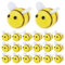BETESSIN 20Pcs Bienen Filz Mini Biene Dekoration Kleine Filzbienen Mini Filzen Figuren Tischdeko Streudeko Anhänger für Babyparty DIY Geschenk Handwerk Schmuckherstellung Party Dekoration 3x2.5cm
