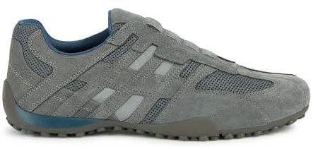 Geox Zapatillas Uomo Snake B para Hombre, DK Stone/Grey, 45 EU, Dk Stone Grey, 45 EU