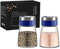 Vzaahu Salt and Pepper Shakers Set,3 Different Pour Options,Dishwasher Safe,Modern Stainless Steel and Glass Dispenser,Detachable,Blue