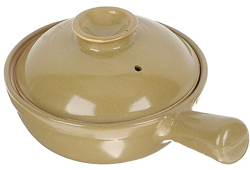 HEMOTON Casserole En Terre Cuite Pot De Soupe Avec Couvercle Marmite En Céramique Casserole En Céramique Avec Couvercle Marmite Japonaise Casserole Braiser Pan Cocotte Marmite Cuisine