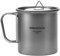 TIBROMTACK Taza de Titanio camping con Tapa Taza de Café de Titanio Puro Ultraligero 450ml Pequeña Olla de camping al Aire Libre con Asa Plegable para Mochilero Senderismo Diario con Bolsa de Malla