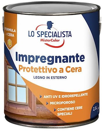 Lo Specialista Mistercolor IMPREGNANTE SOLVENTE CERA, 2,5L, NOCE ANTICO
