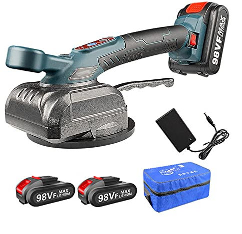 Marteau Vibrant pour carrelage et nivellement électrique 21 V pour carrelage et nivellement, Outils de Pose de Sol Automatique vibrent jusqu'à 100 kg