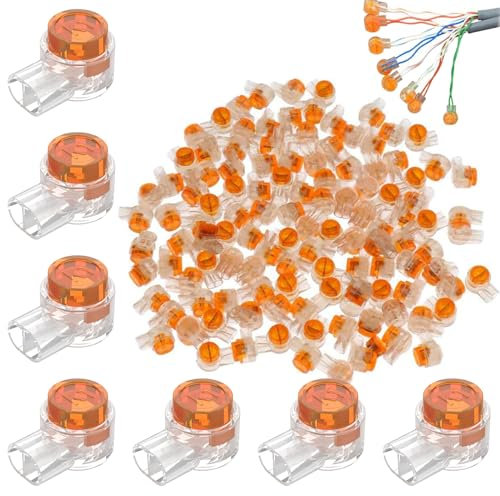 K1 Scotchlok Kabel Verbinder,UY-Schnittstelle Klemme,Schwachstromverbinder,UY Stecker Kabelverbinder,Einzeladerverbinder,K1 Anschluss,K1 Kabel Verbinder,für Telefonkabel Netzwerkkabel,100 Stück