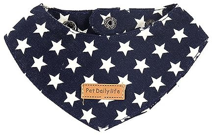 Sterne Katze Bandana Halstuch Verstellbare Dreieck Schal für Kleine Hunde