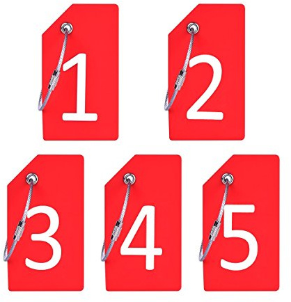 Silicone Luggage Tag with Name ID Card to Quickly Spot Suitcase(Red 5Tags)