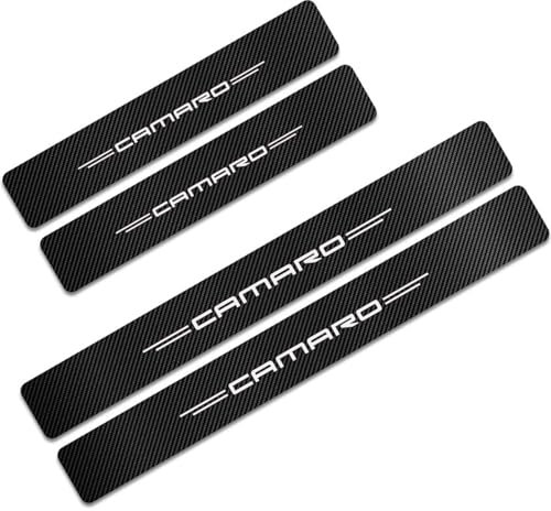 4 Stück Einstiegsleisten Abdeckung Aufkleber, Carbon Fiber Türschweller Schutzstreifen Für Chev-rolet Lacett Tuning Zubehör, Türschweller Kanten Lackschutzfolie, Camaro