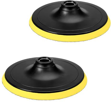 JNNJ 2 Pièces Disques De Polissage Diamantés, Disques De Polissage Pour Perceuse, Ponceuse Orbitale Et Polisseuse Tamponneuse, Compatible Métal, Bois, Plastique, Noir+Jaune