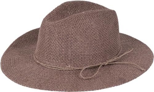styleBREAKER Damen Panama Sonnenhut mit dünnem Hutband, Strohhut, Schlapphut, Sommerhut, Fedora Hut 04025040, Farbe:Mauve