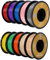 kingroon 3D Printer Filament PLA 3D-Druckerfilament,… (Polyethylen -Terephthalatglykol, Rot, grün, blau, orange Hautpulver und Silber)