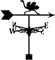 LYDSB Girouette de Jardin en Fer, girouette Silhouette de Flamant Rose girouette de Jardin en Fer Noir indicateur de Direction du Vent Durable pour Jardin Patio Ferme Grange Garage tonnelle extéri