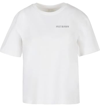 Miss Tee Damen Sweet Blossom and Beauty Tee White, XXL