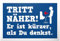 DankeDir! Tritt näher kürzer als Du denkst - Kunststoff Schild 30 x 20 cm - Kloschild Toilette WC Schild zum aufhängen lustig Klo Schild - Türschild Gäste WC witzig Herren Deko Gästetoilette Wand