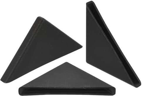 QUARKZMAN Eckenschutz Kantenschutz 3x50mm Dreiecksform Glas-Eckschützer Kissen 20 Stück Kunststoffeckschützer für Eckschutz von Glas, Spiegel, Fliesen, Schwarz