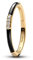 PANDORA Damenring Schwarze Emaille und Steine Goldfarben 163686C01-50 Ringgröße 50/15,9