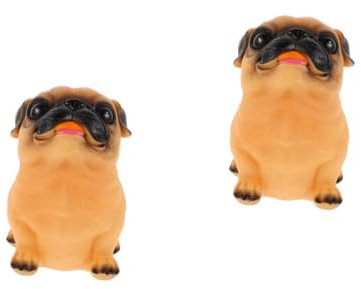 KOMBIUDA 2St Sparschwein für Hunde Sparbüchse - Geburtstagsparty für Spardose mit Hundemotiv Stofftier französische Bulldogge Münzbank Harz Khaki
