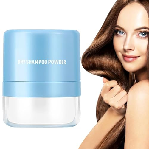 Trocken-Shampoo-Pulver, Haar-Trocken-Shampoo, Volumen-Shampoo, Schwammkopf, Trocken-Shampoo, Reisegröße, für Männer und Frauen, Himmelblau